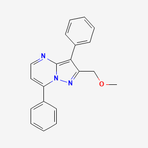 molecular formula C20H17N3O B4687915 2-(methoxymethyl)-3,7-diphenylpyrazolo[1,5-a]pyrimidine 