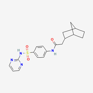 molecular formula C19H22N4O3S B4687928 2-bicyclo[2.2.1]hept-2-yl-N-{4-[(2-pyrimidinylamino)sulfonyl]phenyl}acetamide 