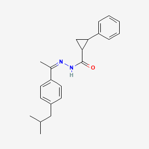 molecular formula C22H26N2O B4687948 N'-[1-(4-isobutylphenyl)ethylidene]-2-phenylcyclopropanecarbohydrazide 