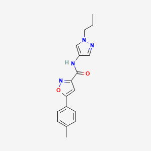 molecular formula C17H18N4O2 B4687982 5-(4-methylphenyl)-N-(1-propyl-1H-pyrazol-4-yl)-3-isoxazolecarboxamide 