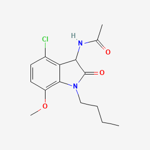 molecular formula C15H19ClN2O3 B4687999 N-(1-butyl-4-chloro-7-methoxy-2-oxo-2,3-dihydro-1H-indol-3-yl)acetamide 