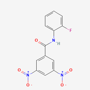 molecular formula C13H8FN3O5 B4688012 N-(2-fluorophenyl)-3,5-dinitrobenzamide CAS No. 73454-92-9