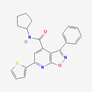 N-cyclopentyl-3-phenyl-6-(2-thienyl)isoxazolo[5,4-b]pyridine-4-carboxamide