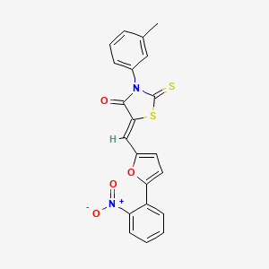 3-(3-methylphenyl)-5-{[5-(2-nitrophenyl)-2-furyl]methylene}-2-thioxo-1,3-thiazolidin-4-one