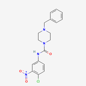 molecular formula C18H19ClN4O3 B4688047 4-benzyl-N-(4-chloro-3-nitrophenyl)-1-piperazinecarboxamide 