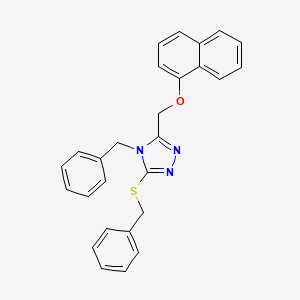 molecular formula C27H23N3OS B4688084 4-benzyl-3-(benzylthio)-5-[(1-naphthyloxy)methyl]-4H-1,2,4-triazole 