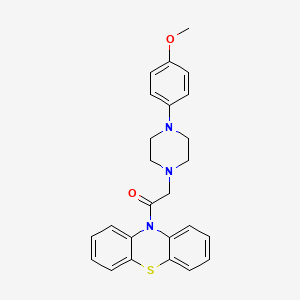 molecular formula C25H25N3O2S B4688093 10-{[4-(4-methoxyphenyl)-1-piperazinyl]acetyl}-10H-phenothiazine 