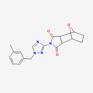 molecular formula C18H18N4O3 B4688111 4-[1-(3-methylbenzyl)-1H-1,2,4-triazol-3-yl]-10-oxa-4-azatricyclo[5.2.1.0~2,6~]decane-3,5-dione 