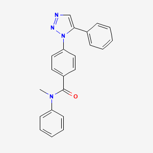 molecular formula C22H18N4O B4688154 N-methyl-N-phenyl-4-(5-phenyl-1H-1,2,3-triazol-1-yl)benzamide 