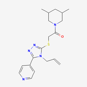 4-(4-allyl-5-{[2-(3,5-dimethyl-1-piperidinyl)-2-oxoethyl]thio}-4H-1,2,4-triazol-3-yl)pyridine