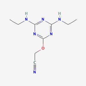 {[4,6-bis(ethylamino)-1,3,5-triazin-2-yl]oxy}acetonitrile