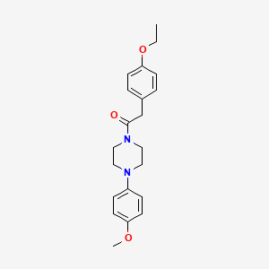 molecular formula C21H26N2O3 B4688166 1-[(4-ethoxyphenyl)acetyl]-4-(4-methoxyphenyl)piperazine 