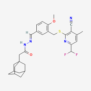 molecular formula C29H32F2N4O2S B4688190 2-(1-adamantyl)-N'-[3-({[3-cyano-6-(difluoromethyl)-4-methyl-2-pyridinyl]thio}methyl)-4-methoxybenzylidene]acetohydrazide 