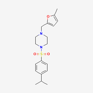 molecular formula C19H26N2O3S B4688201 1-[(4-isopropylphenyl)sulfonyl]-4-[(5-methyl-2-furyl)methyl]piperazine 