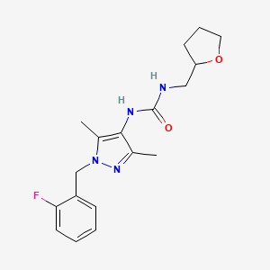 N-[1-(2-fluorobenzyl)-3,5-dimethyl-1H-pyrazol-4-yl]-N'-(tetrahydro-2-furanylmethyl)urea