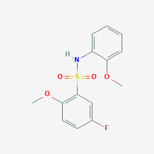 5-fluoro-2-methoxy-N-(2-methoxyphenyl)benzenesulfonamide