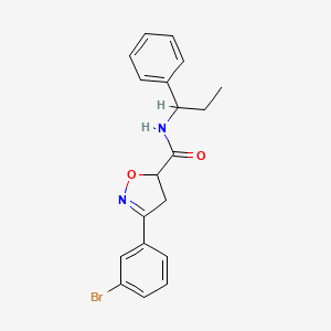 3-(3-bromophenyl)-N-(1-phenylpropyl)-4,5-dihydro-5-isoxazolecarboxamide