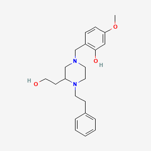 2-{[3-(2-hydroxyethyl)-4-(2-phenylethyl)-1-piperazinyl]methyl}-5-methoxyphenol