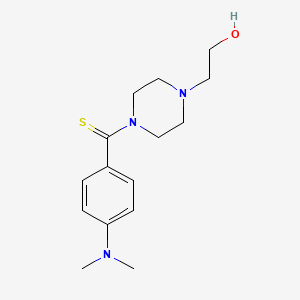 molecular formula C15H23N3OS B4688261 2-(4-{[4-(dimethylamino)phenyl]carbonothioyl}-1-piperazinyl)ethanol 