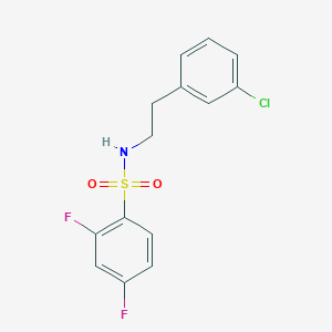 N-[2-(3-chlorophenyl)ethyl]-2,4-difluorobenzenesulfonamide