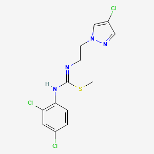 methyl N-[2-(4-chloro-1H-pyrazol-1-yl)ethyl]-N'-(2,4-dichlorophenyl)imidothiocarbamate