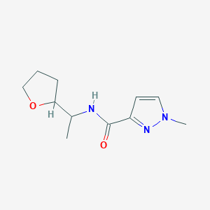 molecular formula C11H17N3O2 B4688286 1-methyl-N-[1-(tetrahydro-2-furanyl)ethyl]-1H-pyrazole-3-carboxamide 