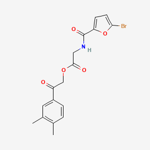 molecular formula C17H16BrNO5 B4688298 2-(3,4-dimethylphenyl)-2-oxoethyl N-(5-bromo-2-furoyl)glycinate 