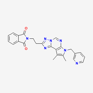 2-{2-[8,9-dimethyl-7-(3-pyridinylmethyl)-7H-pyrrolo[3,2-e][1,2,4]triazolo[1,5-c]pyrimidin-2-yl]ethyl}-1H-isoindole-1,3(2H)-dione