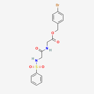 molecular formula C17H17BrN2O5S B4688336 4-bromobenzyl N-(phenylsulfonyl)glycylglycinate 