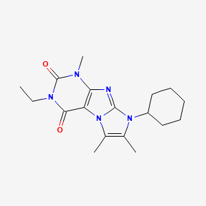 8-cyclohexyl-3-ethyl-1,6,7-trimethyl-1H-imidazo[2,1-f]purine-2,4(3H,8H)-dione