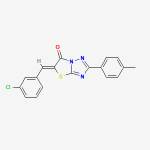 5-(3-chlorobenzylidene)-2-(4-methylphenyl)[1,3]thiazolo[3,2-b][1,2,4]triazol-6(5H)-one