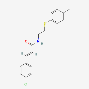 3-(4-chlorophenyl)-N-{2-[(4-methylphenyl)thio]ethyl}acrylamide