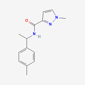 molecular formula C14H17N3O B4688409 1-methyl-N-[1-(4-methylphenyl)ethyl]-1H-pyrazole-3-carboxamide 