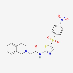 2-(3,4-dihydro-2(1H)-isoquinolinyl)-N-{5-[(4-nitrophenyl)sulfonyl]-1,3-thiazol-2-yl}acetamide