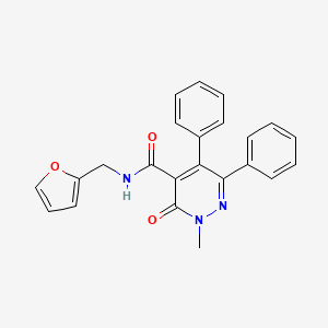 molecular formula C23H19N3O3 B4688455 N-(2-furylmethyl)-2-methyl-3-oxo-5,6-diphenyl-2,3-dihydro-4-pyridazinecarboxamide 