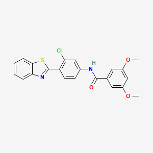 N-[4-(1,3-benzothiazol-2-yl)-3-chlorophenyl]-3,5-dimethoxybenzamide