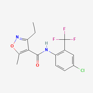 N-[4-chloro-2-(trifluoromethyl)phenyl]-3-ethyl-5-methyl-4-isoxazolecarboxamide