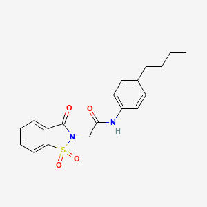 molecular formula C19H20N2O4S B4688495 N-(4-butylphenyl)-2-(1,1-dioxido-3-oxo-1,2-benzisothiazol-2(3H)-yl)acetamide 