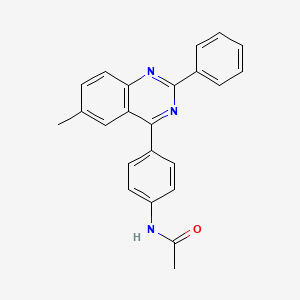 N-[4-(6-methyl-2-phenyl-4-quinazolinyl)phenyl]acetamide