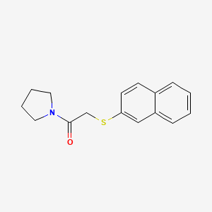 molecular formula C16H17NOS B4688512 1-[(2-naphthylthio)acetyl]pyrrolidine 