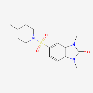 1,3-dimethyl-5-[(4-methyl-1-piperidinyl)sulfonyl]-1,3-dihydro-2H-benzimidazol-2-one