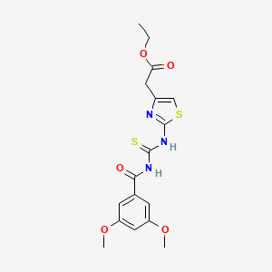 ethyl [2-({[(3,5-dimethoxybenzoyl)amino]carbonothioyl}amino)-1,3-thiazol-4-yl]acetate