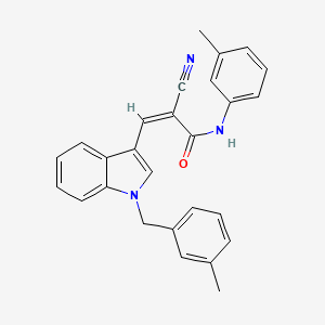 molecular formula C27H23N3O B4688575 2-cyano-3-[1-(3-methylbenzyl)-1H-indol-3-yl]-N-(3-methylphenyl)acrylamide 