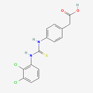 molecular formula C15H12Cl2N2O2S B4688618 [4-({[(2,3-dichlorophenyl)amino]carbonothioyl}amino)phenyl]acetic acid 