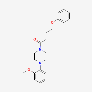 molecular formula C21H26N2O3 B4688626 1-(2-methoxyphenyl)-4-(4-phenoxybutanoyl)piperazine 