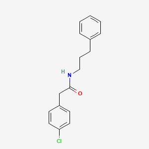 molecular formula C17H18ClNO B4688628 2-(4-chlorophenyl)-N-(3-phenylpropyl)acetamide 