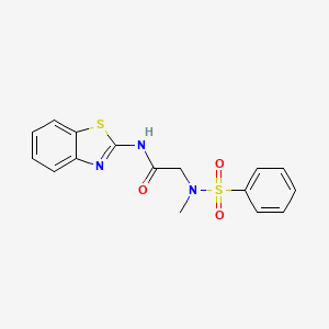 N~1~-1,3-benzothiazol-2-yl-N~2~-methyl-N~2~-(phenylsulfonyl)glycinamide