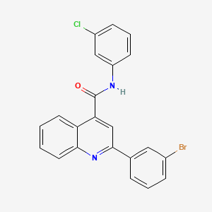 molecular formula C22H14BrClN2O B4688648 2-(3-bromophenyl)-N-(3-chlorophenyl)-4-quinolinecarboxamide 