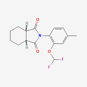 molecular formula C16H17F2NO3 B4688654 (3aR,7aS)-2-[2-(difluoromethoxy)-4-methylphenyl]hexahydro-1H-isoindole-1,3(2H)-dione 