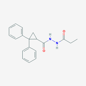 molecular formula C19H20N2O2 B4688676 2,2-diphenyl-N'-propionylcyclopropanecarbohydrazide 